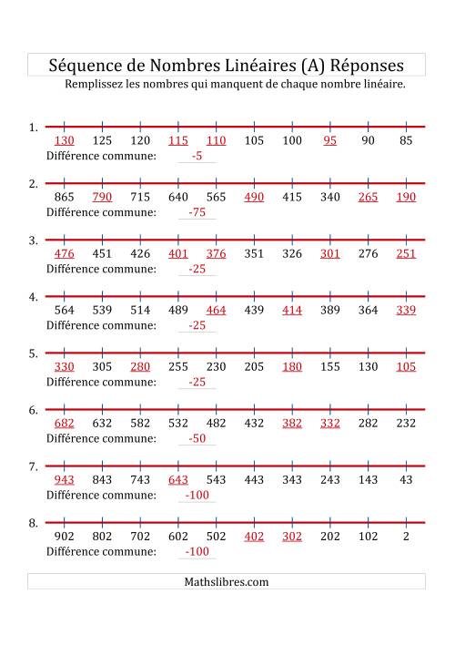Séquence Personnalisée de Nombres Linéaires Décroissants (Maximum 1 000) (Tout) page 2