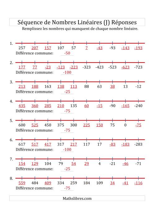 Séquence Personnalisée de Nombres Linéaires Décroissants (Maximum 100) (J) page 2