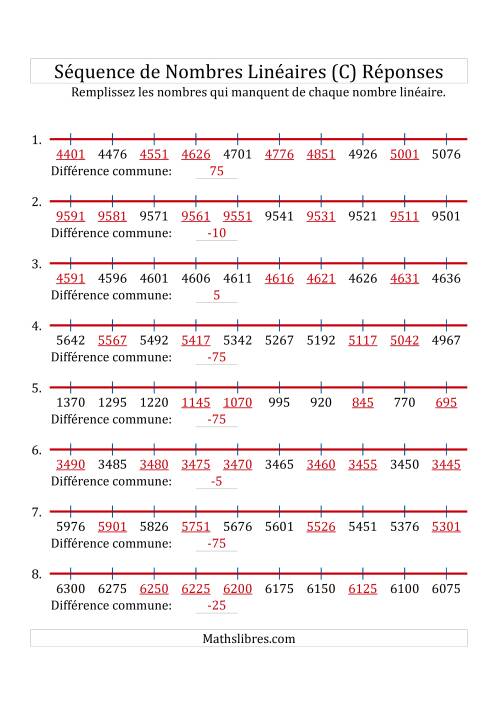 Séquence Personnalisée de Nombres Linéaires Croissants & Décroissants (Maximum 10 000) (C) page 2