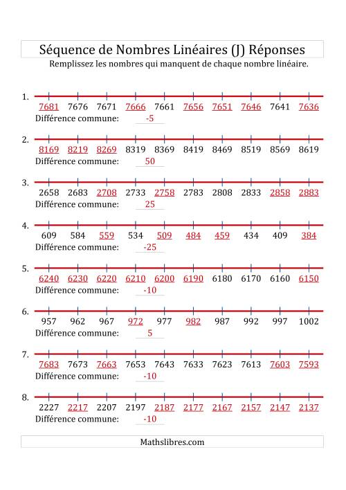 Séquence Personnalisée de Nombres Linéaires Croissants & Décroissants (Maximum 10 000) (J) page 2