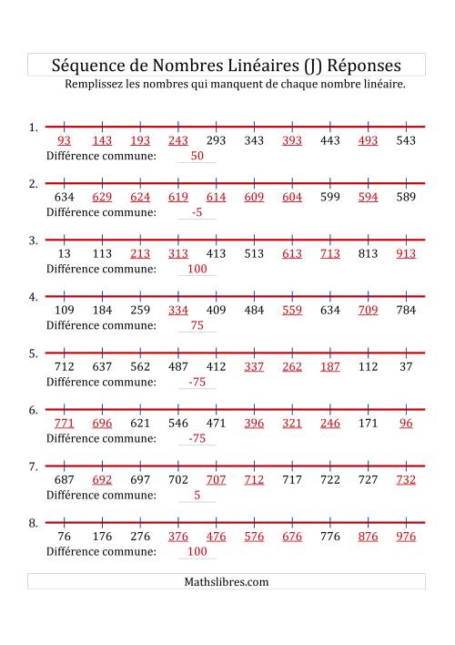 Séquence Personnalisée de Nombres Linéaires Croissants & Décroissants (Maximum 1 000) (J) page 2