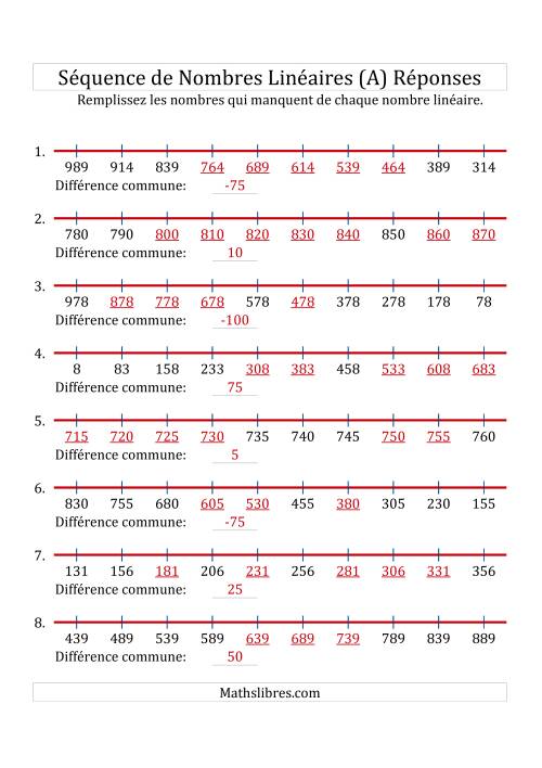 Séquence Personnalisée de Nombres Linéaires Croissants & Décroissants (Maximum 1 000) (Tout) page 2