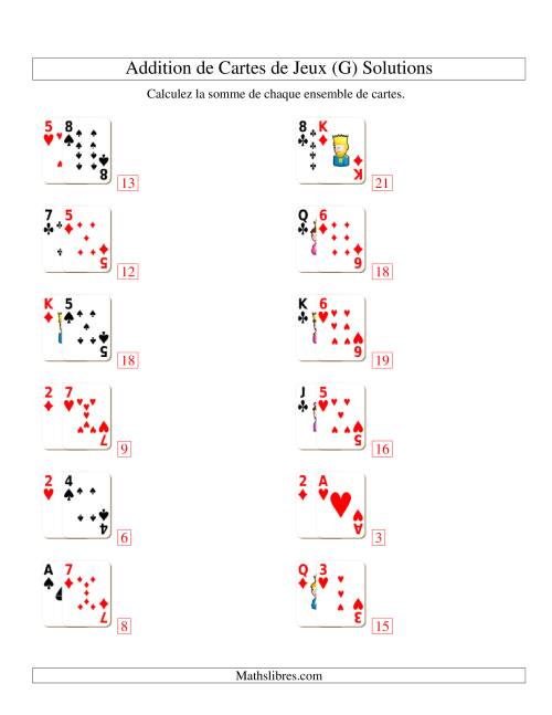 Addition de deux cartes de jeu (G) page 2