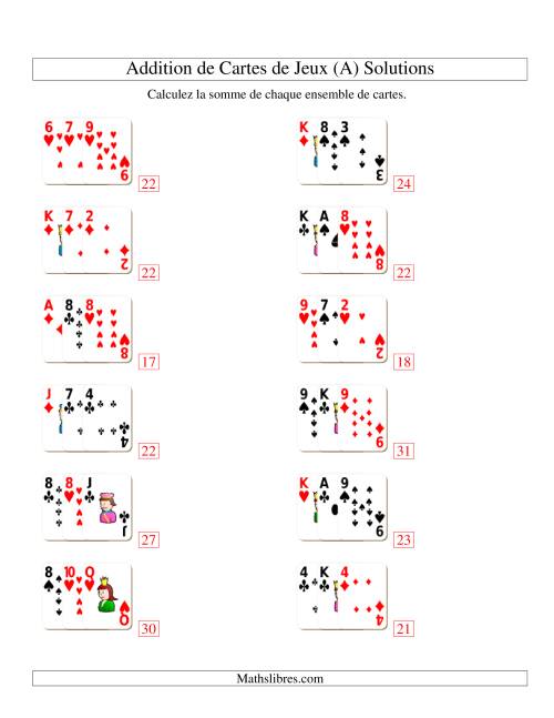 Addition de trois cartes de jeu (A) page 2