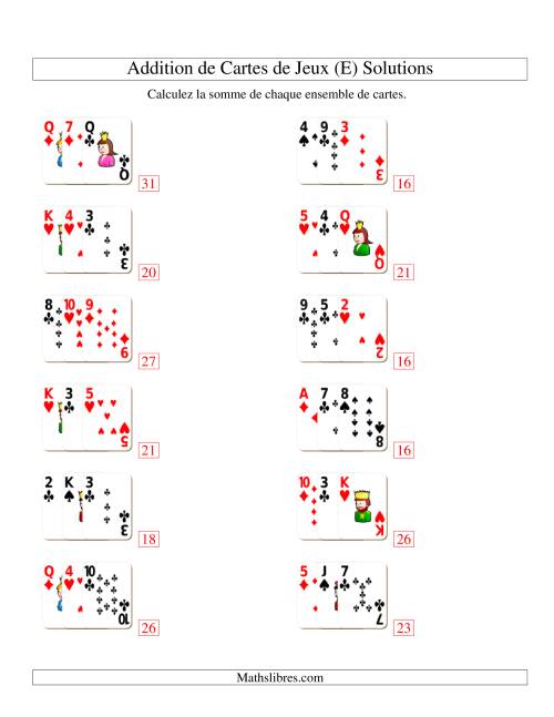Addition de trois cartes de jeu (E) page 2