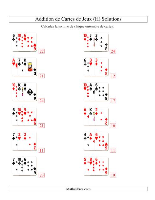 Addition de trois cartes de jeu (H) page 2