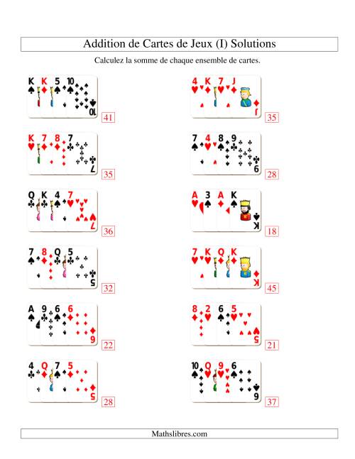 Addition de quatre cartes de jeu (I) page 2
