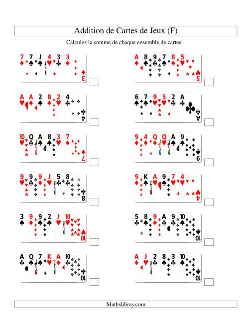 Addition de six cartes de jeu (F)