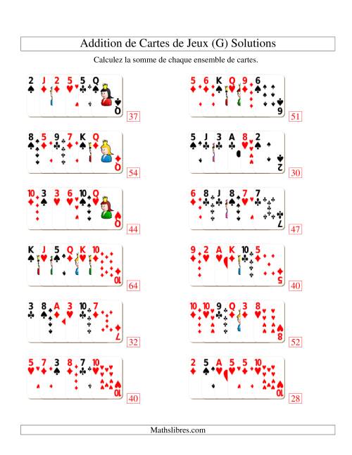Addition de six cartes de jeu (G) page 2