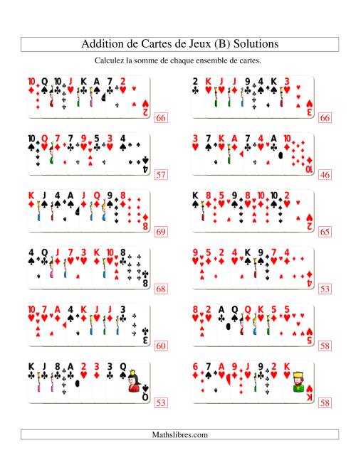 Addition de huit cartes de jeu (B) page 2