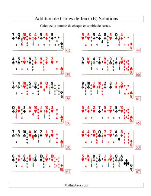 Addition de huit cartes de jeu (E) page 2