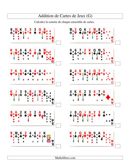 Addition de huit cartes de jeu (G)