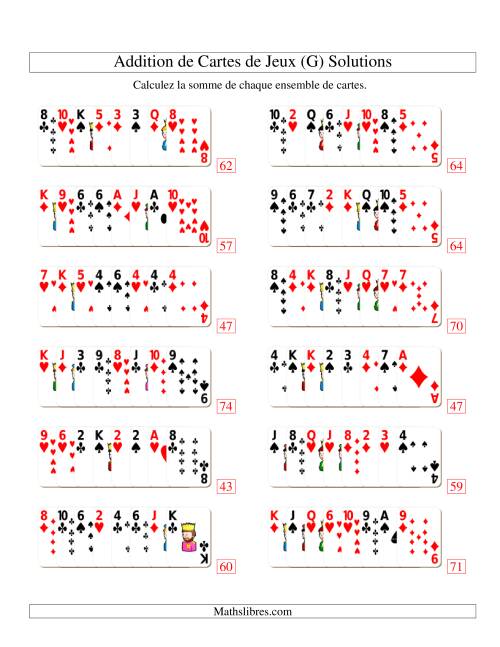Addition de huit cartes de jeu (G) page 2