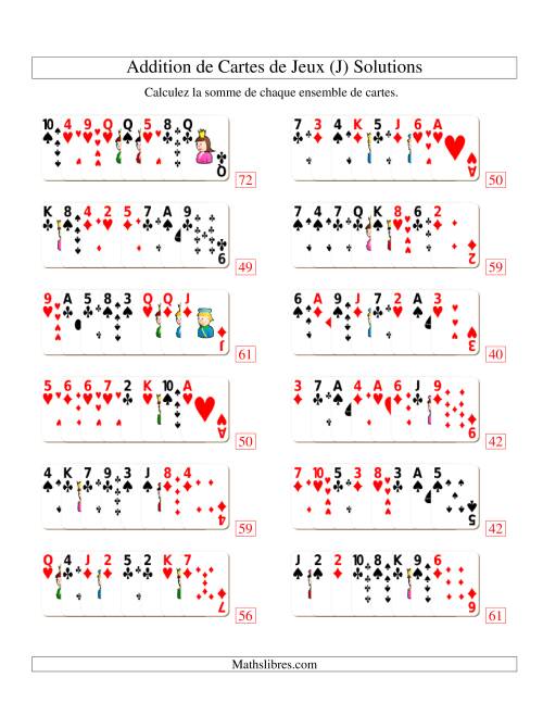 Addition de huit cartes de jeu (J) page 2