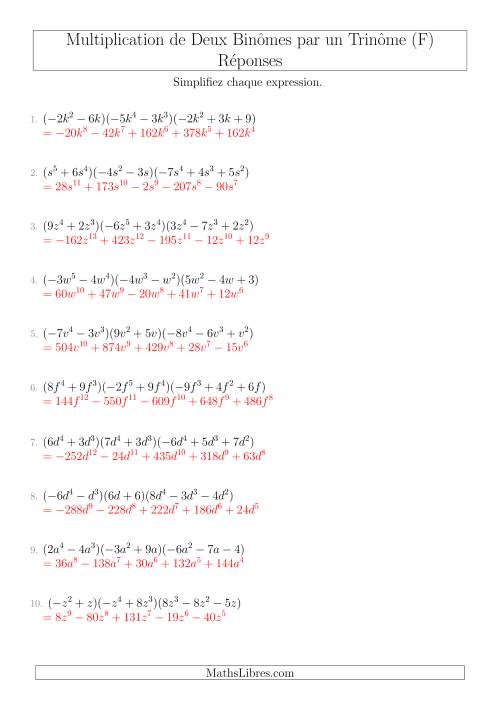 Multiplication de Deux Binômes par un Trinôme (F) page 2