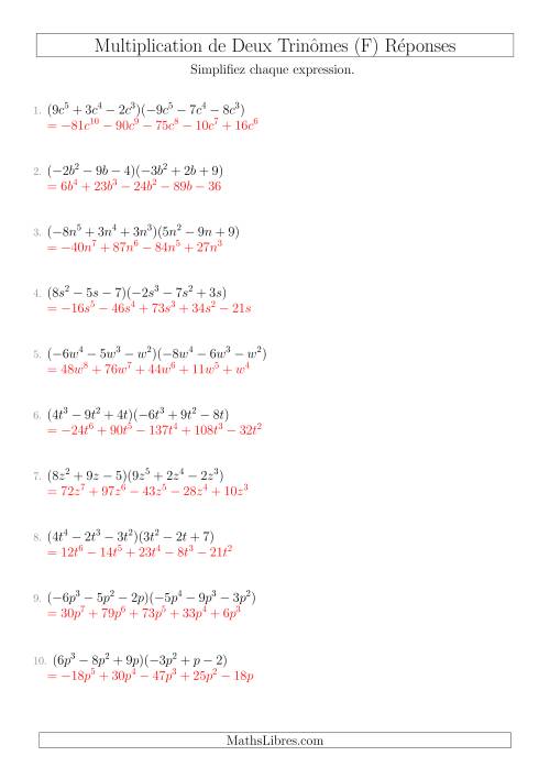 Multiplication de Deux Trinômes (F) page 2