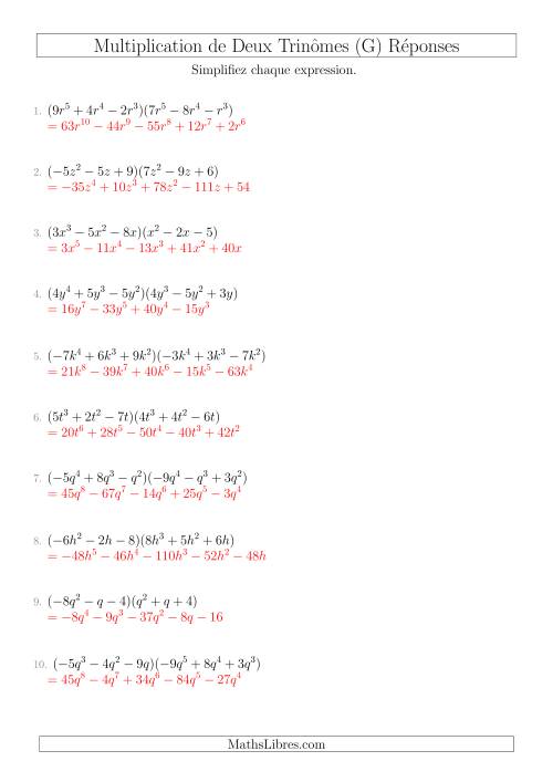 Multiplication de Deux Trinômes (G) page 2