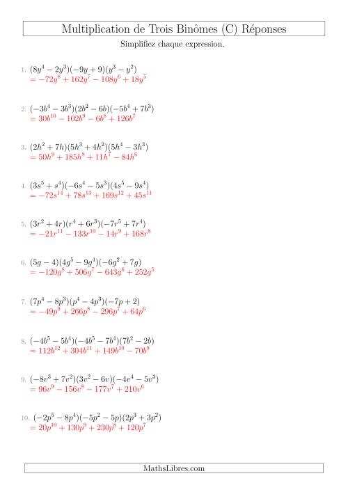 Multiplication de Trois Binômes (C) page 2