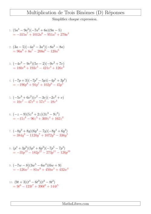 Multiplication de Trois Binômes (D) page 2
