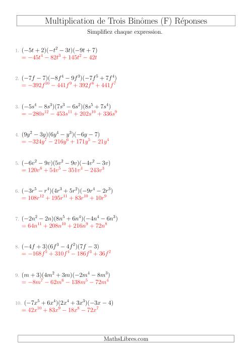 Multiplication de Trois Binômes (F) page 2