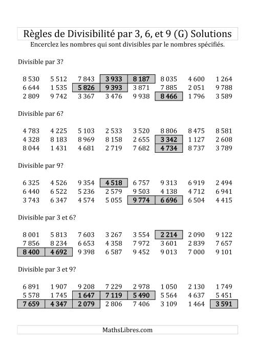 Divisibilité par 3, 6 et 9 -- 4-chiffres (G) page 2