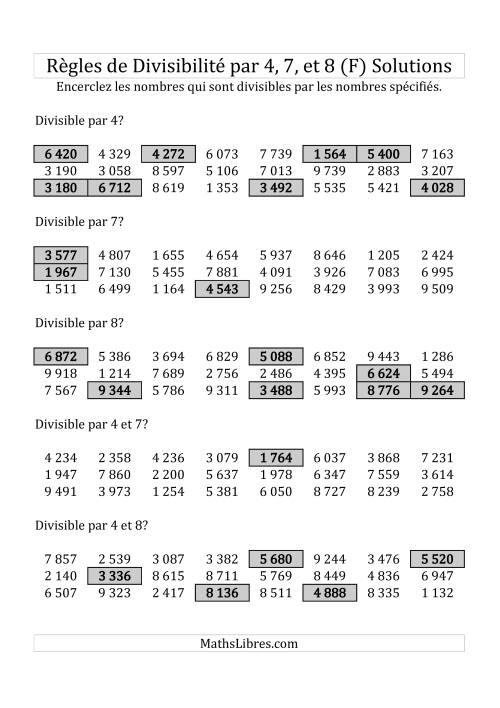 Divisibilité par 4, 7 et 8 -- 4-chiffres (F) page 2