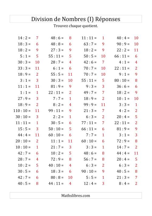 Division de Nombres Jusqu'à 121 (I) page 2