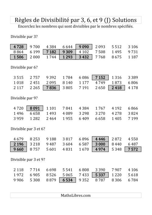 Divisibilité par 3, 6 et 9 -- 4-chiffres (J) page 2