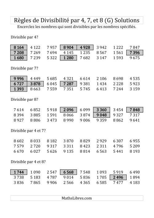 Divisibilité par 4, 7 et 8 -- 4-chiffres (G) page 2