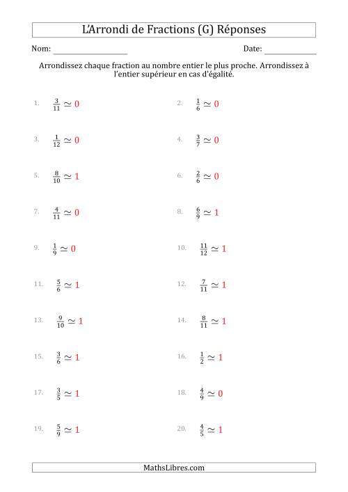 L'Arrondi de Fractions au Nombre Entier le Plus Proche (G) page 2