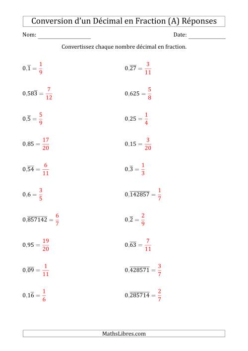 Conversion de Nombres Décimaux Finiset Périodiques en Fractions (A) page 2
