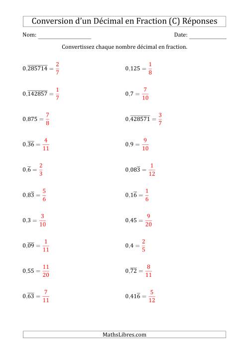 Conversion de Nombres Décimaux Finiset Périodiques en Fractions (C) page 2