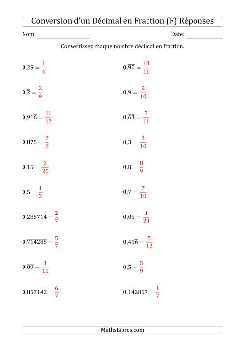 Conversion de Nombres Décimaux Finiset Périodiques en Fractions (F) page 2