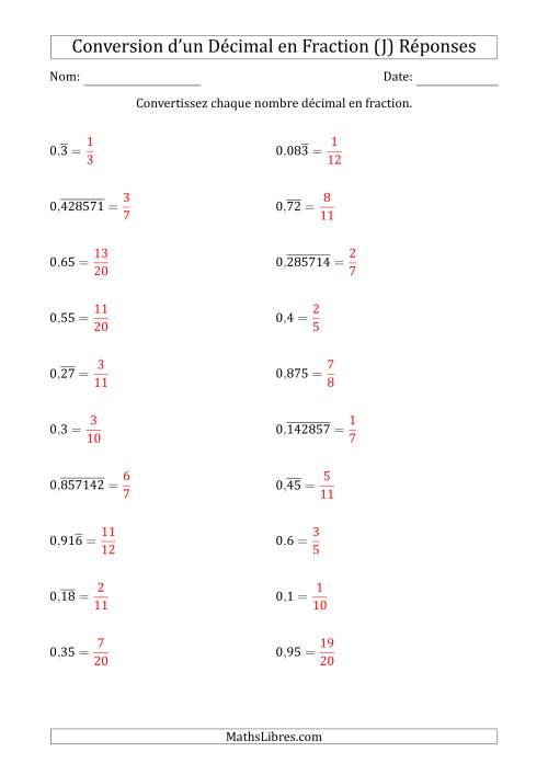 Conversion de Nombres Décimaux Finiset Périodiques en Fractions (J) page 2