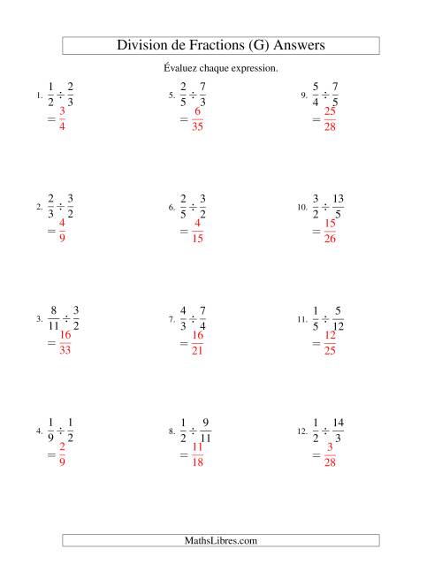 Division de Fractions Impropres (G) page 2