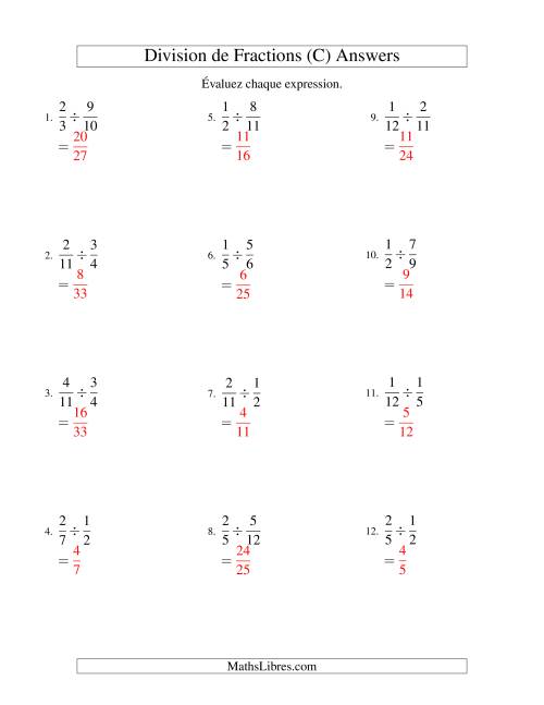 Division et Simplification de Fractions Propres (C) page 2