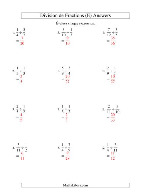 Division et Simplification de Fractions Propres (E) page 2