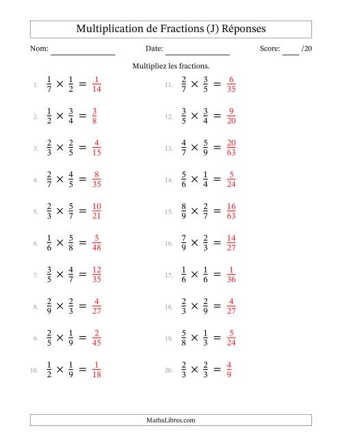 Multiplier Deux Fractions Propres (J) page 2