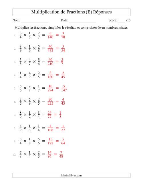 Multiplier trois fractions propres (E) page 2