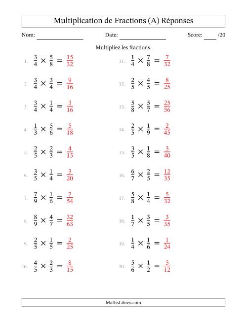 Multiplier Deux Fractions Propres (Tout) page 2