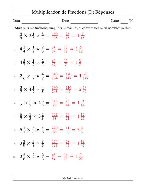 Multiplier fractions propres par quelques fractions mixtes (trois facteurs) (D) page 2