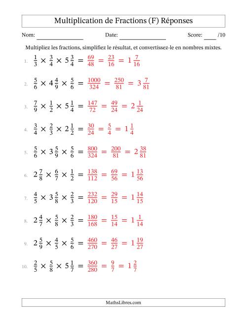Multiplier fractions propres par quelques fractions mixtes (trois facteurs) (F) page 2