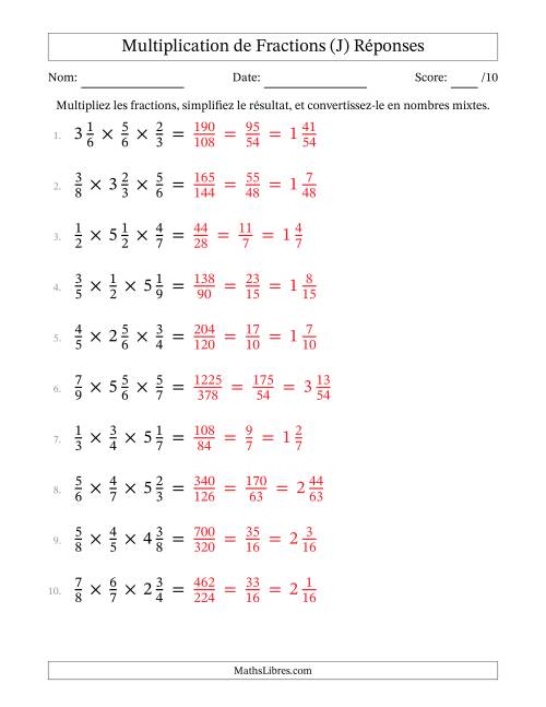 Multiplier fractions propres par quelques fractions mixtes (trois facteurs) (J) page 2