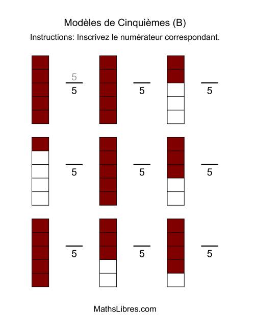 Modèles de Cinquièmes (B)