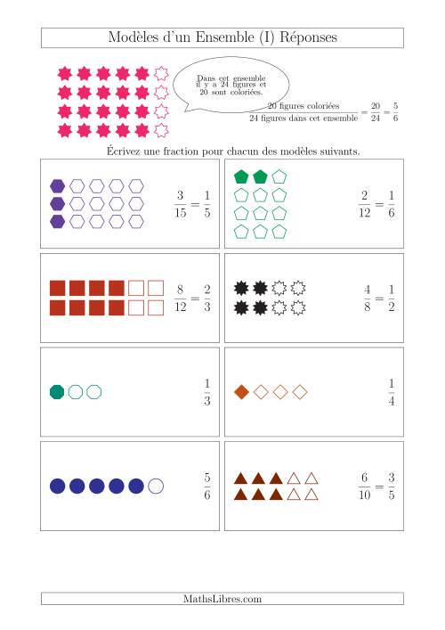 Représentation des Fractions avec des Modèles d'un Ensemble Jusqu'aux Sixièmes (I) page 2