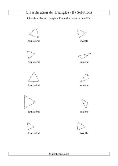 Classification de triangles à l'aide de leurs mesures de côtés (B) page 2