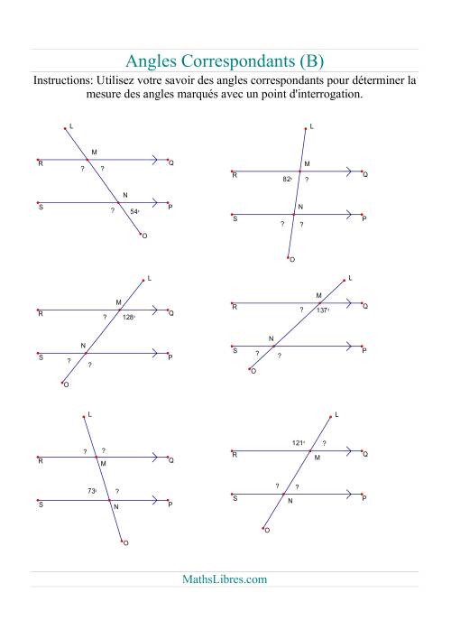Angles correspondants (B)