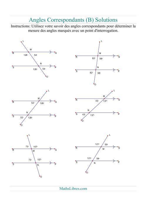 Angles correspondants (B) page 2
