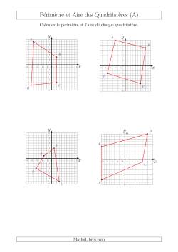 Calcul du Périmètre et de l'Aire des Triangles sur un Plan de Quadrilatères
