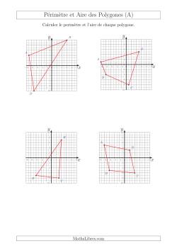 Calcul du Périmètre et de l'Aire des Triangles et Quadrilatères sur un Plan de Coordonnées